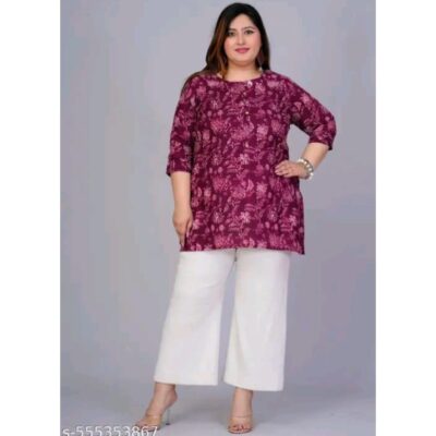 GraceFit Plus-size Short Kurta