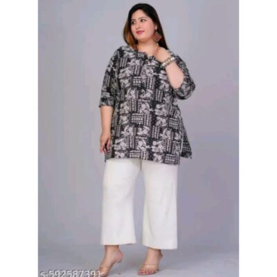GraceFit Plus-size Short Kurta