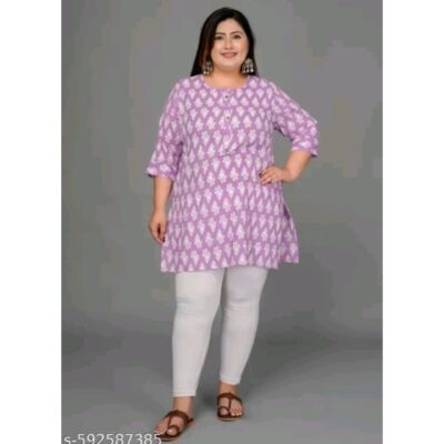 GraceFit Plus-size Short Kurta