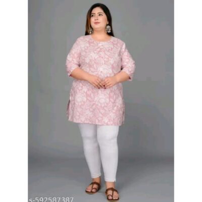 GraceFit Plus-size Short Kurta