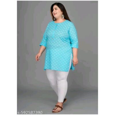 GraceFit Plus-size Short Kurta