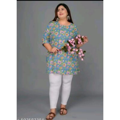 GraceFit Plus-size Short Kurta
