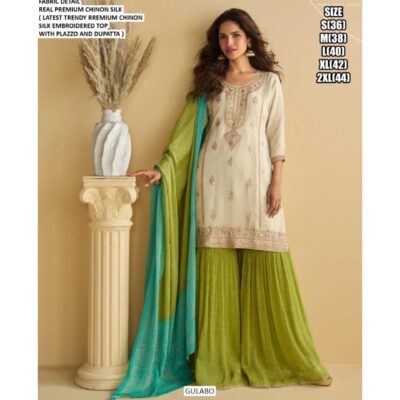 Adaah - Embellished Silk Suit