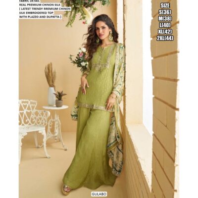 Adaah - Embellished Silk Suit