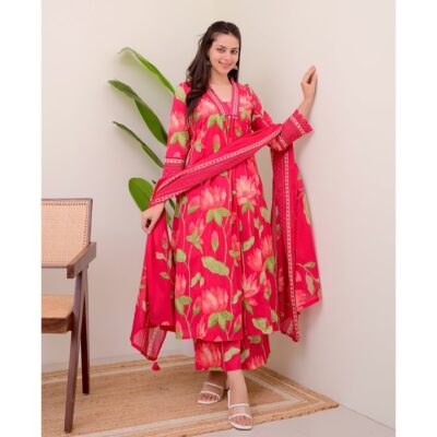 PetalHue A-Line Kurti Set