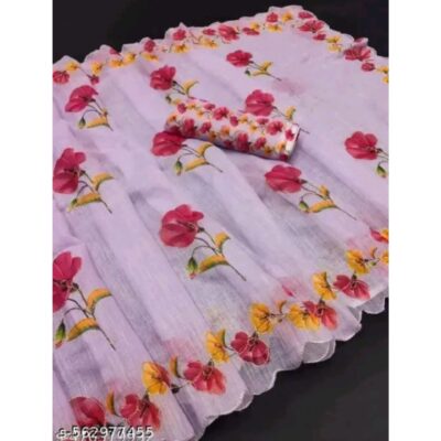 Petal Touch Linen Saree
