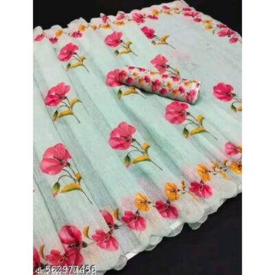 Petal Touch Linen Saree