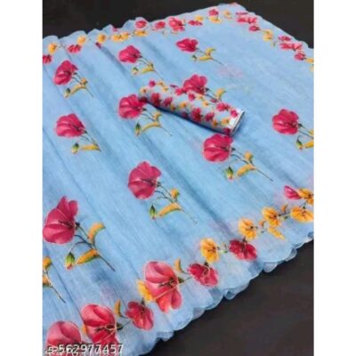 Petal Touch Linen Saree