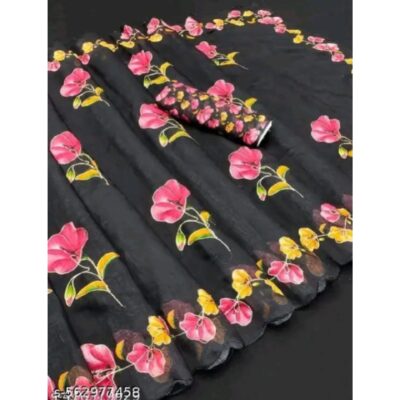 Petal Touch Linen Saree