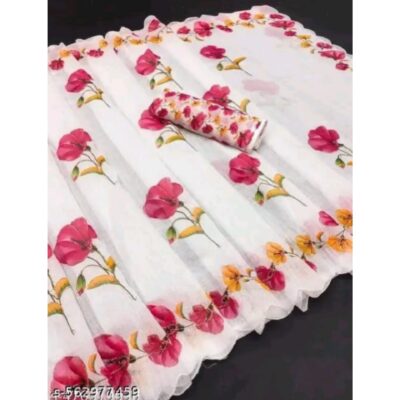 Petal Touch Linen Saree