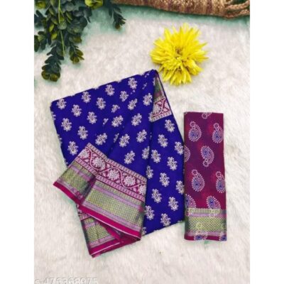 Kavya - Mulmul Block Print Saree