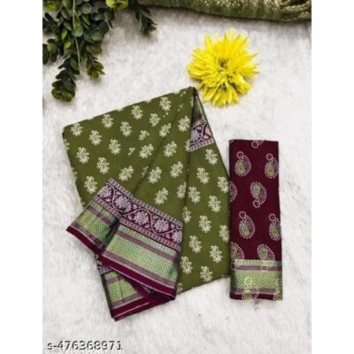 Kavya - Mulmul Block Print Saree