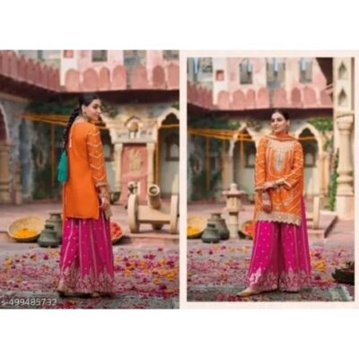 Heer - Silk Sharara Suit Set