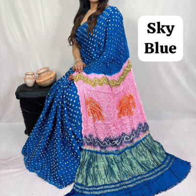 RangSaaz - Bandhej Silk Saree