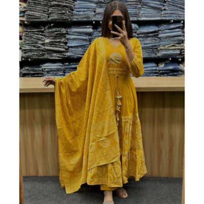 Tara - Flared 3 Piece Set In Mul Cotton