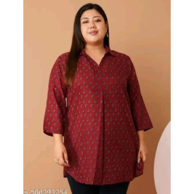 Floret - Plus-Size Printed Top In Cotton