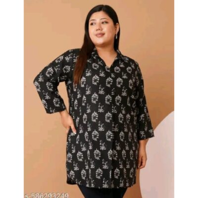 Floret - Plus-Size Printed Top In Cotton