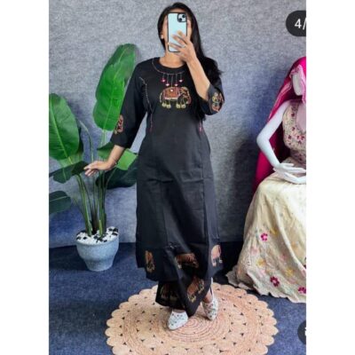 Ira - Jaipuri Mirror Work Kurta Set