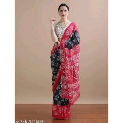 Kalagiri - Bagru Print Saree In Mulmul Cotton