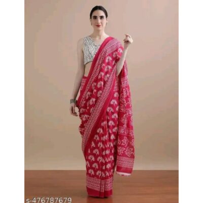 Kalagiri - Bagru Print Saree In Mulmul Cotton