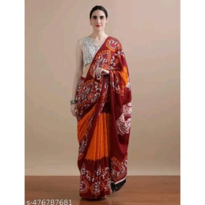 Kalagiri - Bagru Print Saree in Mulmul Cotton