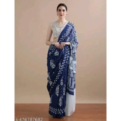 Kalagiri - Bagru Print Saree In Mulmul Cotton