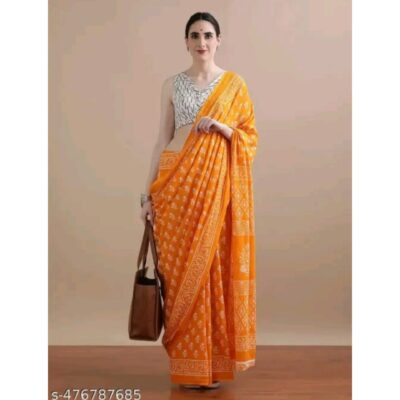 Kalagiri - Bagru Print Saree In Mulmul Cotton