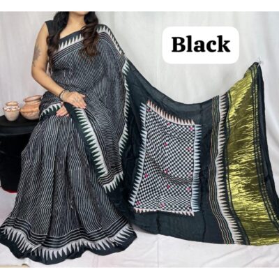 Sutr- Silk Tissue Saree With Lagdi Pata