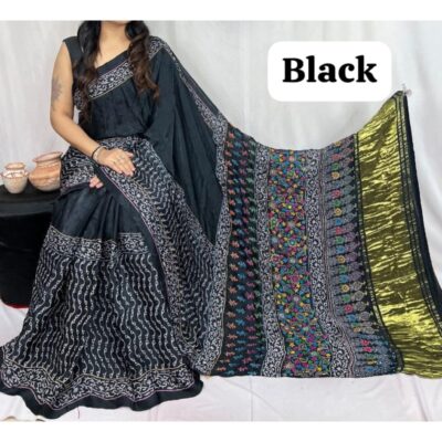 Sutr- Silk Tissue Saree With Lagdi Pata