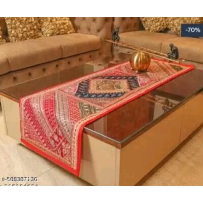 Utsav- Handcrafted Zari Embroidered Table Runner
