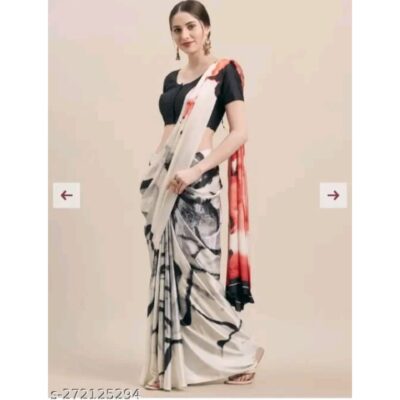 Kiva- Digital Print Saree In Silk Crepe