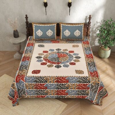 Lokrang - King Size Bedsheet Set With Kutchi Print