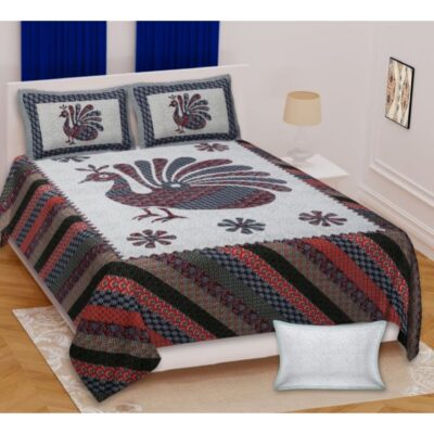 Lokrang- King Size Bedsheet Set With Kutchi Print