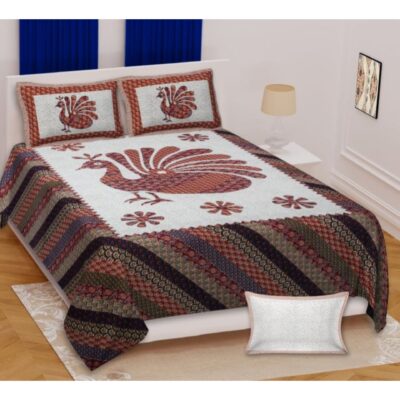 Lokrang- King Size Bedsheet Set With Kutchi Print