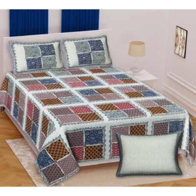 Lokrang- King Size Bedsheet Set With Kutchi Print