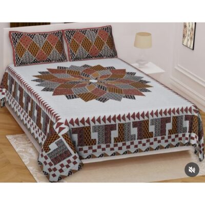 Lokrang- King Size Bedsheet Set With Kutchi Print