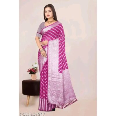 Swara- Georgette Silk Saree With Buti Work
