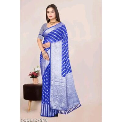 Swara- Georgette Silk Saree With Buti Work