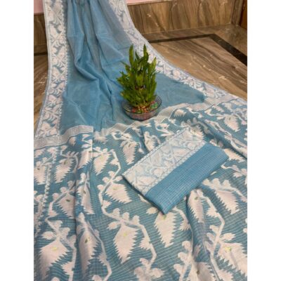 Sootra- Traditional Dhakai Jamdani Saree In Cotton