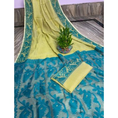 Sootra- Traditional Dhakai Jamdani Saree In Cotton