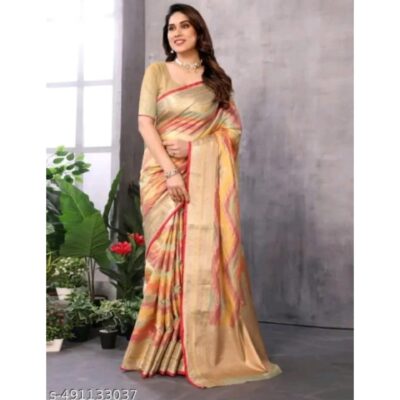 Kara- Banarasi Zari Woven Saree In Cotton Silk