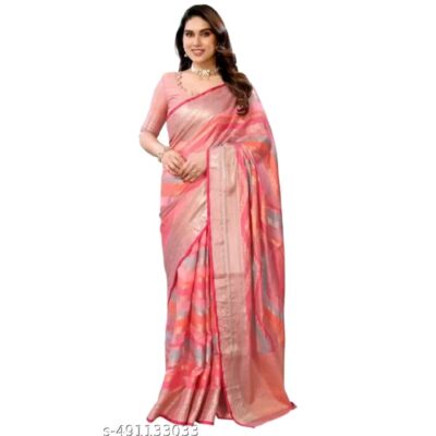 Kara- Banarasi Zari Woven Saree In Cotton Silk