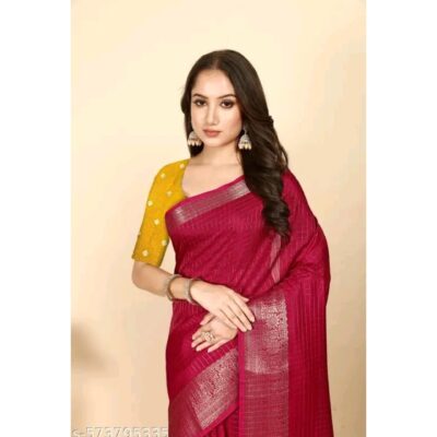 Kosha- Dola Silk Saree With Checks Pattern