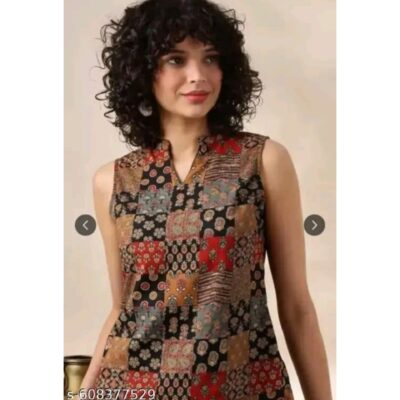 Ravya- Multicolour Printed Top in Rayon