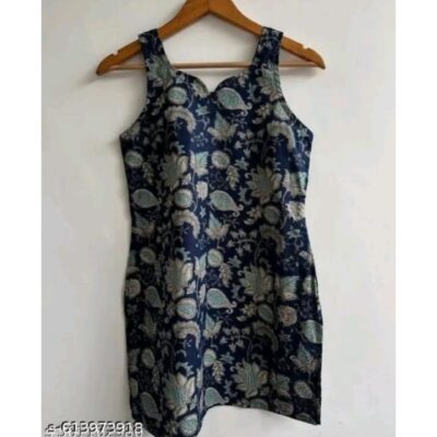 Tara- Sleeveless Printed Short Kurti In Rayon