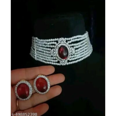 Glimra- Gem stone Choker Set With American Diamonds