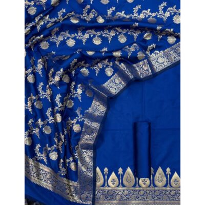 Riwaa- Katan Silk Banarasi Unstitched Suit