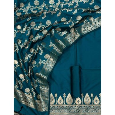 Riwaa- Katan Silk Banarasi Unstitched Suit