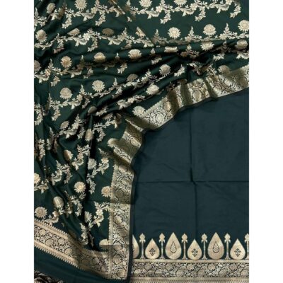 Riwaa- Katan Silk Banarasi Unstitched Suit