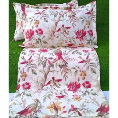 DesiVibe- Jaipuri Cotton Bedsheet For King Size Double Bed